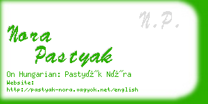 nora pastyak business card